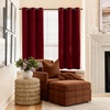 image:imageNICETOWN Sage Green Velvet Curtains amp Drapes  Blackout Thermal Insulating Soft Window Curtains for Bedroom Living Room Dining Sliding Glass Door W52 x L90 inches 2 PanelsRed