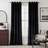 image:imageNICETOWN Sage Green Velvet Curtains amp Drapes  Blackout Thermal Insulating Soft Window Curtains for Bedroom Living Room Dining Sliding Glass Door W52 x L90 inches 2 PanelsBlack