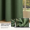 image:imageNICETOWN Sage Green Velvet Curtains amp Drapes  Blackout Thermal Insulating Soft Window Curtains for Bedroom Living Room Dining Sliding Glass Door W52 x L90 inches 2 Panels100 Blackout  Olive Green