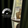 image:imageNICETOWN Sage Green Velvet Curtains amp Drapes  Blackout Thermal Insulating Soft Window Curtains for Bedroom Living Room Dining Sliding Glass Door W52 x L90 inches 2 Panels100 Blackout  Sage Green