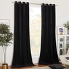 image:imageNICETOWN Sage Green Velvet Curtains amp Drapes  Blackout Thermal Insulating Soft Window Curtains for Bedroom Living Room Dining Sliding Glass Door W52 x L90 inches 2 PanelsBlack