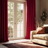 image:imageNICETOWN Sage Green Velvet Curtains amp Drapes  Blackout Thermal Insulating Soft Window Curtains for Bedroom Living Room Dining Sliding Glass Door W52 x L90 inches 2 PanelsRed