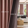image:imageNICETOWN Sage Green Velvet Curtains amp Drapes  Blackout Thermal Insulating Soft Window Curtains for Bedroom Living Room Dining Sliding Glass Door W52 x L90 inches 2 PanelsDesert Rose