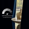 image:imageNICETOWN Sage Green Velvet Curtains amp Drapes  Blackout Thermal Insulating Soft Window Curtains for Bedroom Living Room Dining Sliding Glass Door W52 x L90 inches 2 Panels100 Blackout  Navy Blue