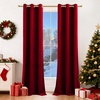 image:imageNICETOWN Sage Green Velvet Curtains amp Drapes  Blackout Thermal Insulating Soft Window Curtains for Bedroom Living Room Dining Sliding Glass Door W52 x L90 inches 2 PanelsRed