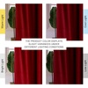 image:imageNICETOWN Sage Green Velvet Curtains amp Drapes  Blackout Thermal Insulating Soft Window Curtains for Bedroom Living Room Dining Sliding Glass Door W52 x L90 inches 2 PanelsRed