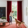 image:imageNICETOWN Sage Green Velvet Curtains amp Drapes  Blackout Thermal Insulating Soft Window Curtains for Bedroom Living Room Dining Sliding Glass Door W52 x L90 inches 2 PanelsRed
