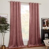 image:imageNICETOWN Sage Green Velvet Curtains amp Drapes  Blackout Thermal Insulating Soft Window Curtains for Bedroom Living Room Dining Sliding Glass Door W52 x L90 inches 2 PanelsWild Rose