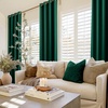 image:imageNICETOWN Sage Green Velvet Curtains amp Drapes  Blackout Thermal Insulating Soft Window Curtains for Bedroom Living Room Dining Sliding Glass Door W52 x L90 inches 2 PanelsEmerald Green