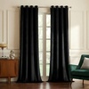 image:imageNICETOWN Sage Green Velvet Curtains amp Drapes  Blackout Thermal Insulating Soft Window Curtains for Bedroom Living Room Dining Sliding Glass Door W52 x L90 inches 2 PanelsBlack