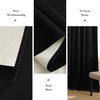 image:imageNICETOWN Sage Green Velvet Curtains amp Drapes  Blackout Thermal Insulating Soft Window Curtains for Bedroom Living Room Dining Sliding Glass Door W52 x L90 inches 2 Panels100 Blackout  Black