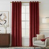 image:imageNICETOWN Sage Green Velvet Curtains amp Drapes  Blackout Thermal Insulating Soft Window Curtains for Bedroom Living Room Dining Sliding Glass Door W52 x L90 inches 2 PanelsRed
