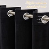 image:imageNICETOWN Sage Green Velvet Curtains amp Drapes  Blackout Thermal Insulating Soft Window Curtains for Bedroom Living Room Dining Sliding Glass Door W52 x L90 inches 2 PanelsBlack