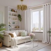 image:imageNICETOWN Sage Green Velvet Curtains amp Drapes  Blackout Thermal Insulating Soft Window Curtains for Bedroom Living Room Dining Sliding Glass Door W52 x L90 inches 2 PanelsWhite