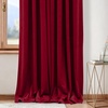 image:imageNICETOWN Sage Green Velvet Curtains amp Drapes  Blackout Thermal Insulating Soft Window Curtains for Bedroom Living Room Dining Sliding Glass Door W52 x L90 inches 2 PanelsRed