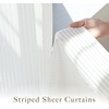 image:imageNICETOWN White Sheer Curtains 80 inches Long for Living Room 34 W Semi Privacy Drapes Grommet Window Treatment Light Filtering Drapes for Home Office BedroomPure White