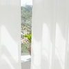 image:imageNICETOWN White Sheer Curtains 80 inches Long for Living Room 34 W Semi Privacy Drapes Grommet Window Treatment Light Filtering Drapes for Home Office BedroomPure White