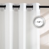 image:imageNICETOWN White Sheer Curtains 80 inches Long for Living Room 34 W Semi Privacy Drapes Grommet Window Treatment Light Filtering Drapes for Home Office BedroomWhite