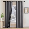 image:imageNICETOWN 2 Panels Thermal Insulated Blackout Doorway Curtains 80 inches Long Thick Room Darkening Grommet Drapes with Black Liner Noise Reducing Window Cover for Bedroom Living Room Grey 34 WGrey