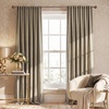 image:imageNICETOWN Gold Brown Velvet Curtains 120 inch Length 2 Panels Rod Pocket amp Back Tab Room Darkening Window Treatments Winter Curtains for Living RoomBedroom W52 x L120Taupe
