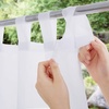 image:imageNICETOWN Patio Outdoor Curtains Voile Sheer White W54 x L96 2 Panels  Waterproof Pocket Top Light Filtering Indoor Outdoor For CabanaArborWhite