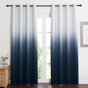 image:imageNICETOWN Ombre Room Darkening Curtains Sea Teal for Windows 95 inch Long Grommet Decorative Curtains for BedroomLiving Room Modern Design Gradient Drapes 2 Panels104 WWhite to Navy Blue