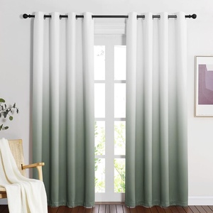 image:imageNICETOWN Ombre Room Darkening Curtains Sea Teal for Windows 95 inch Long Grommet Decorative Curtains for BedroomLiving Room Modern Design Gradient Drapes 2 Panels104 WWhite to Sage Green