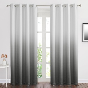 image:imageNICETOWN Ombre Room Darkening Curtains Sea Teal for Windows 95 inch Long Grommet Decorative Curtains for BedroomLiving Room Modern Design Gradient Drapes 2 Panels104 WWhite to Grey
