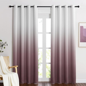 image:imageNICETOWN Ombre Room Darkening Curtains Sea Teal for Windows 95 inch Long Grommet Decorative Curtains for BedroomLiving Room Modern Design Gradient Drapes 2 Panels104 WDry Rose