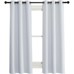 image:imageNICETOWN Room Darkening Window Treatment Curtain Cloud Grey Single Panel 34 by 72 Energy Smart Thermal Insulated Block Out Sunlight Shade amp Blind for Bedroom with Grommet Ring Top