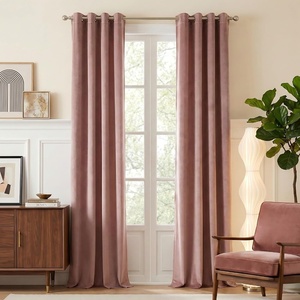image:imageNICETOWN Sage Green Velvet Curtains amp Drapes  Blackout Thermal Insulating Soft Window Curtains for Bedroom Living Room Dining Sliding Glass Door W52 x L90 inches 2 PanelsDusty Pink