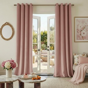 image:imageNICETOWN Sage Green Velvet Curtains amp Drapes  Blackout Thermal Insulating Soft Window Curtains for Bedroom Living Room Dining Sliding Glass Door W52 x L90 inches 2 PanelsDesert Rose