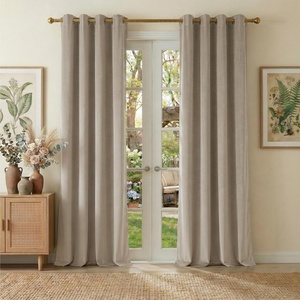 image:imageNICETOWN Sage Green Velvet Curtains amp Drapes  Blackout Thermal Insulating Soft Window Curtains for Bedroom Living Room Dining Sliding Glass Door W52 x L90 inches 2 Panels100 Blackout  Khaki