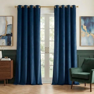image:imageNICETOWN Sage Green Velvet Curtains amp Drapes  Blackout Thermal Insulating Soft Window Curtains for Bedroom Living Room Dining Sliding Glass Door W52 x L90 inches 2 PanelsNavy Blue