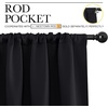 image:imageNICETOWN Black Out Curtain Panels for Kitchen  Energy Smart Decoration Thermal Insulating Blackout DrapesDraperies for Small Window 2 Panels 42 inches Wide by 54 inches Long