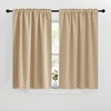 image:imageNICETOWN Blackout Curtain Panels for Living Room  Biscotti Beige Color 29x30 inch 2 Panels Set Room Darkening Blackout Drapes for Window
