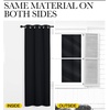 image:imageNICETOWN Blackout Draperies Window Curtain Panels AutumnWinter Thermal Insulated Solid Grommet Blackout CurtainsDrapes for Cafe Set of 2 42 inches by 50 inches Black