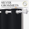 image:imageNICETOWN Blackout Draperies Window Curtain Panels AutumnWinter Thermal Insulated Solid Grommet Blackout CurtainsDrapes for Cafe Set of 2 42 inches by 50 inches Black