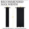 image:imageNICETOWN Blackout Draperies Window Curtain Panels AutumnWinter Thermal Insulated Solid Grommet Blackout CurtainsDrapes for Cafe Set of 2 42 inches by 50 inches Black