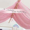 image:imageNICETOWN Light Pink Kids Bed Canopy for Nursery  Decorative Soft Voile Sheer Mosquito Net Window Scarf DIY Ascot Top Bed Scarf for PrincessBaby W114 x L180 1 PanelPink