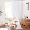 image:imageNICETOWN Light Pink Kids Bed Canopy for Nursery  Decorative Soft Voile Sheer Mosquito Net Window Scarf DIY Ascot Top Bed Scarf for PrincessBaby W114 x L180 1 PanelWhite