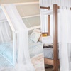 image:imageNICETOWN Light Pink Kids Bed Canopy for Nursery  Decorative Soft Voile Sheer Mosquito Net Window Scarf DIY Ascot Top Bed Scarf for PrincessBaby W114 x L180 1 PanelWhite