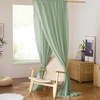image:imageNICETOWN Light Pink Kids Bed Canopy for Nursery  Decorative Soft Voile Sheer Mosquito Net Window Scarf DIY Ascot Top Bed Scarf for PrincessBaby W114 x L180 1 PanelSage Green
