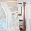 image:imageNICETOWN Light Pink Kids Bed Canopy for Nursery  Decorative Soft Voile Sheer Mosquito Net Window Scarf DIY Ascot Top Bed Scarf for PrincessBaby W114 x L180 1 PanelIvory
