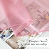 image:imageNICETOWN Light Pink Kids Bed Canopy for Nursery  Decorative Soft Voile Sheer Mosquito Net Window Scarf DIY Ascot Top Bed Scarf for PrincessBaby W114 x L180 1 PanelPink