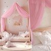 image:imageNICETOWN Light Pink Kids Bed Canopy for Nursery  Decorative Soft Voile Sheer Mosquito Net Window Scarf DIY Ascot Top Bed Scarf for PrincessBaby W114 x L180 1 PanelPink