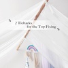image:imageNICETOWN Light Pink Kids Bed Canopy for Nursery  Decorative Soft Voile Sheer Mosquito Net Window Scarf DIY Ascot Top Bed Scarf for PrincessBaby W114 x L180 1 PanelIvory