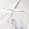 image:imageNICETOWN Light Pink Kids Bed Canopy for Nursery  Decorative Soft Voile Sheer Mosquito Net Window Scarf DIY Ascot Top Bed Scarf for PrincessBaby W114 x L180 1 PanelBeige