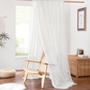 image:imageNICETOWN Light Pink Kids Bed Canopy for Nursery  Decorative Soft Voile Sheer Mosquito Net Window Scarf DIY Ascot Top Bed Scarf for PrincessBaby W114 x L180 1 PanelBeige