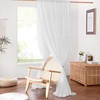 image:imageNICETOWN Light Pink Kids Bed Canopy for Nursery  Decorative Soft Voile Sheer Mosquito Net Window Scarf DIY Ascot Top Bed Scarf for PrincessBaby W114 x L180 1 PanelIvory
